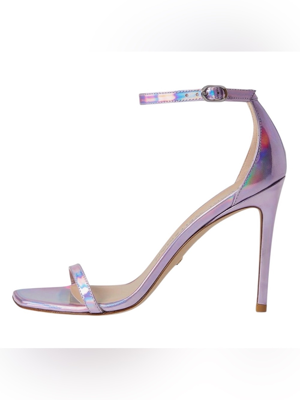 STUART WEITZMAN Womens Nudist Curve 100 Metallic Dressy Ankle Strap